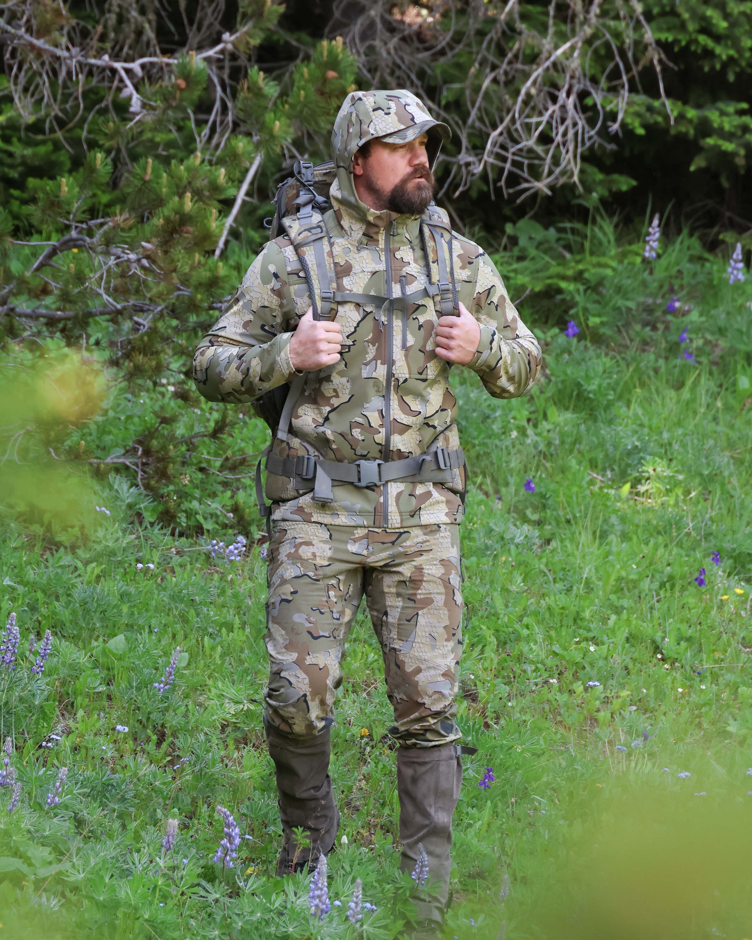 Alternative view of Alpine Hooded Jacket | Steel Blue