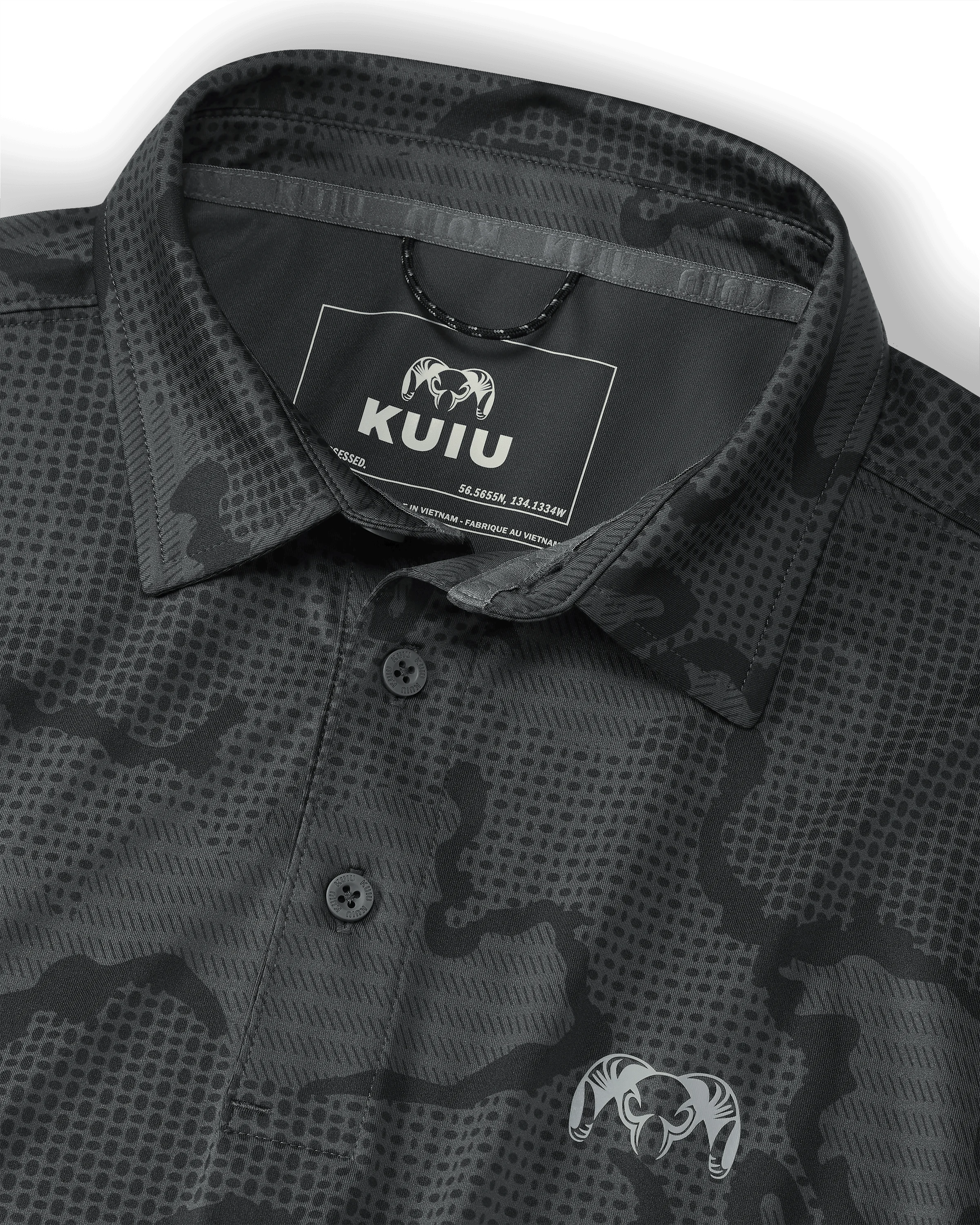 Alternative view of KUIU Performance Polo | Gunmetal Tonal