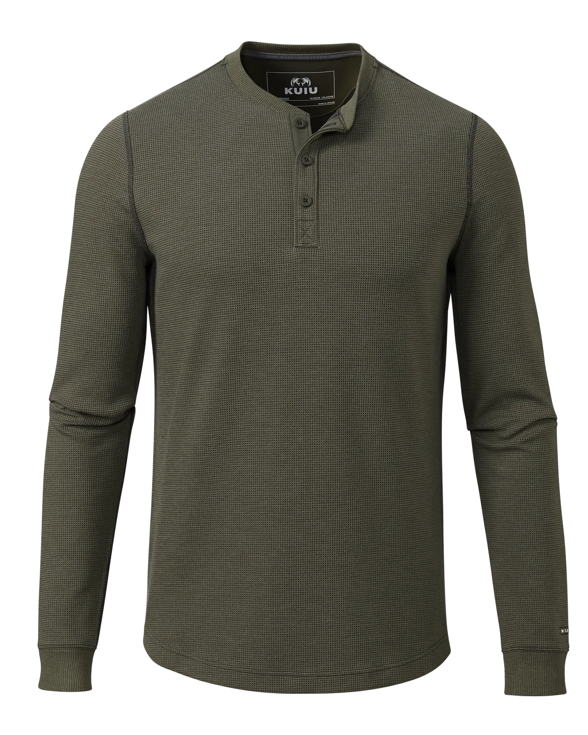 Canyon Waffle Henley | Army Heather