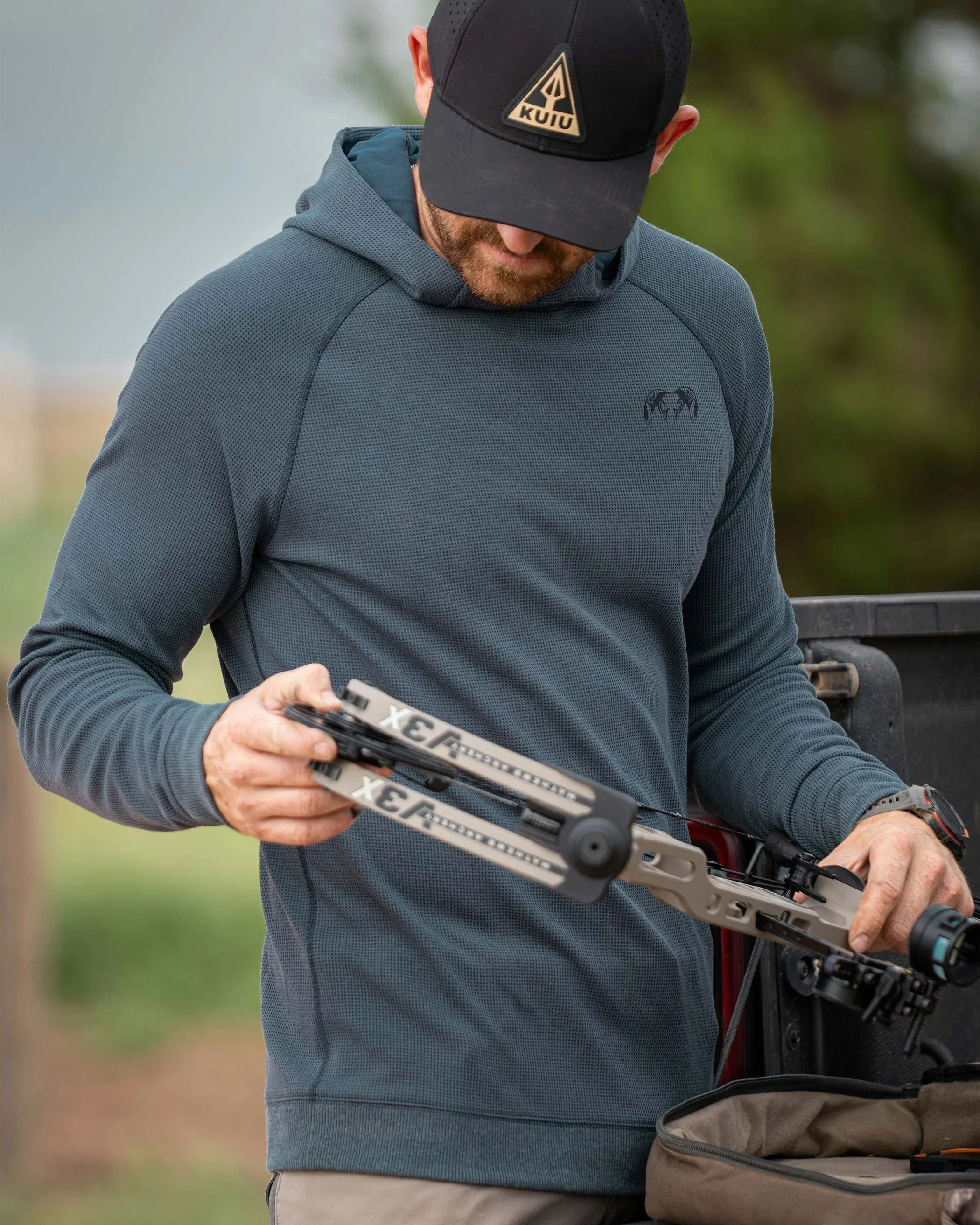 Canyon Waffle Hoodie | Ash Heather - Image 4