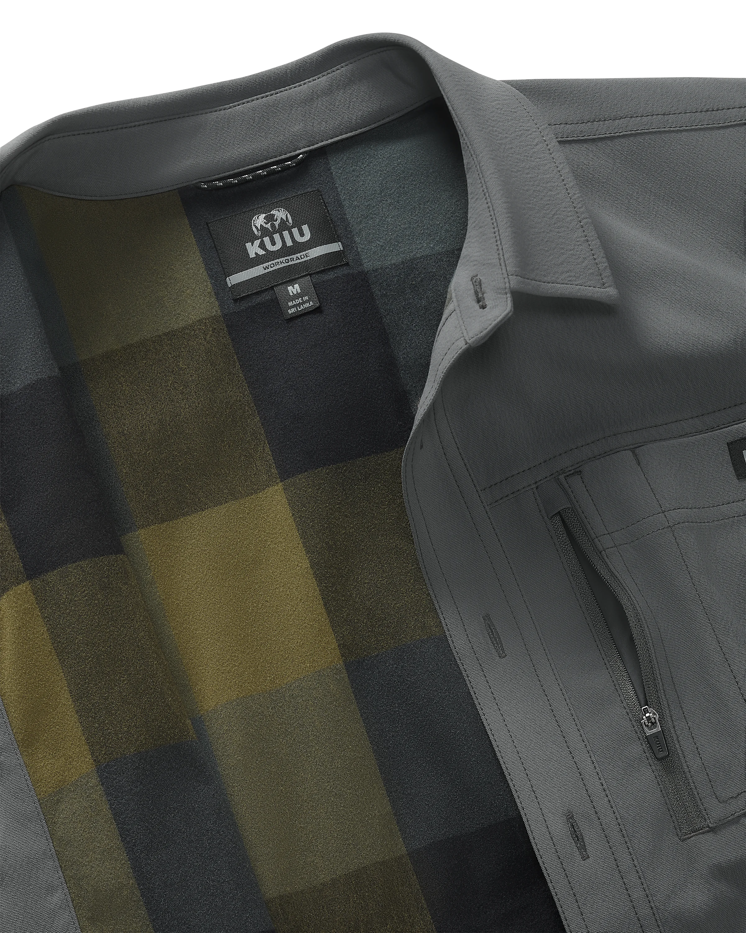 Motive Flannel Lined Shirt Jacket | Gunmetal - Image 2