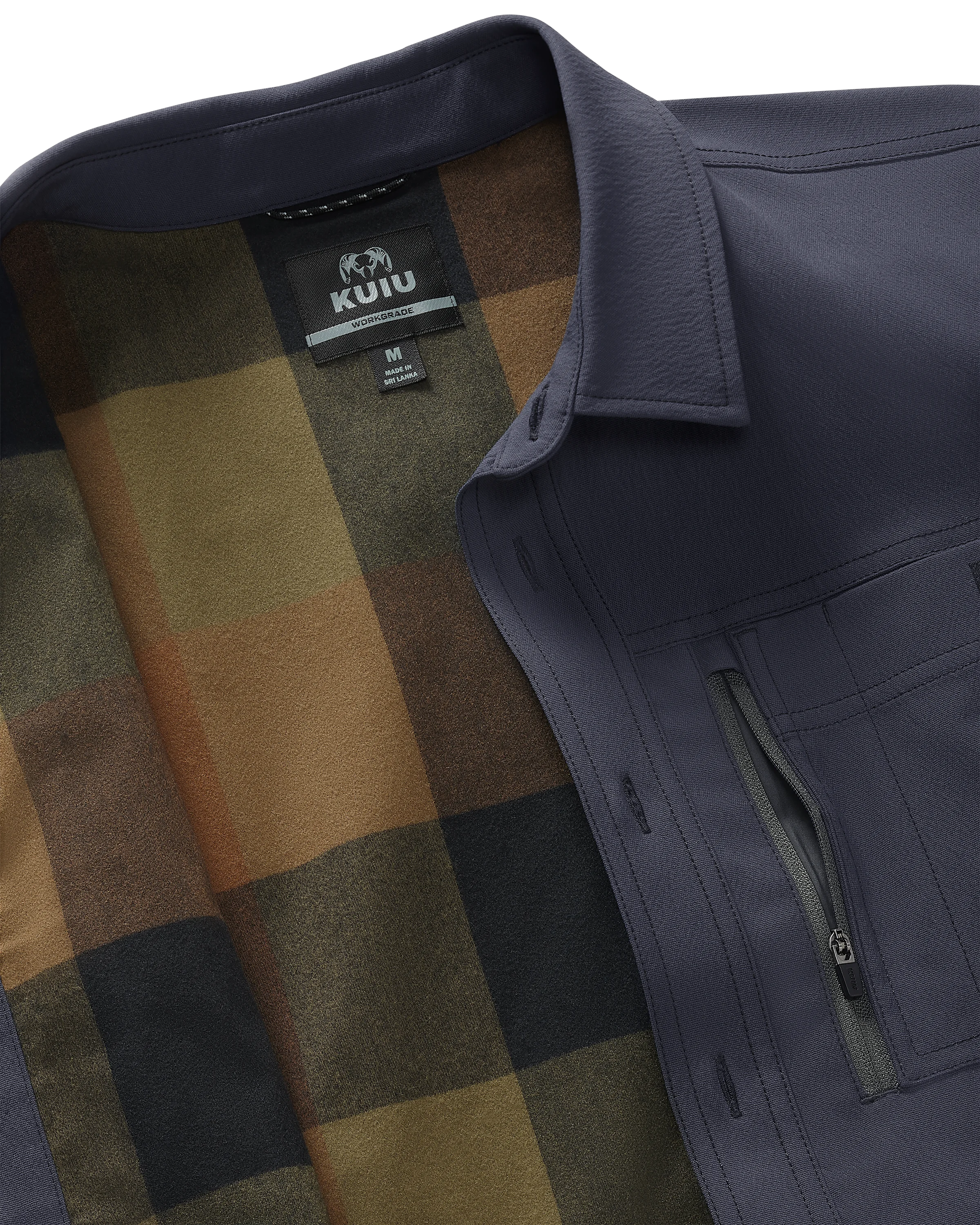 Motive Flannel Lined Shirt Jacket | Steel Blue - Image 2