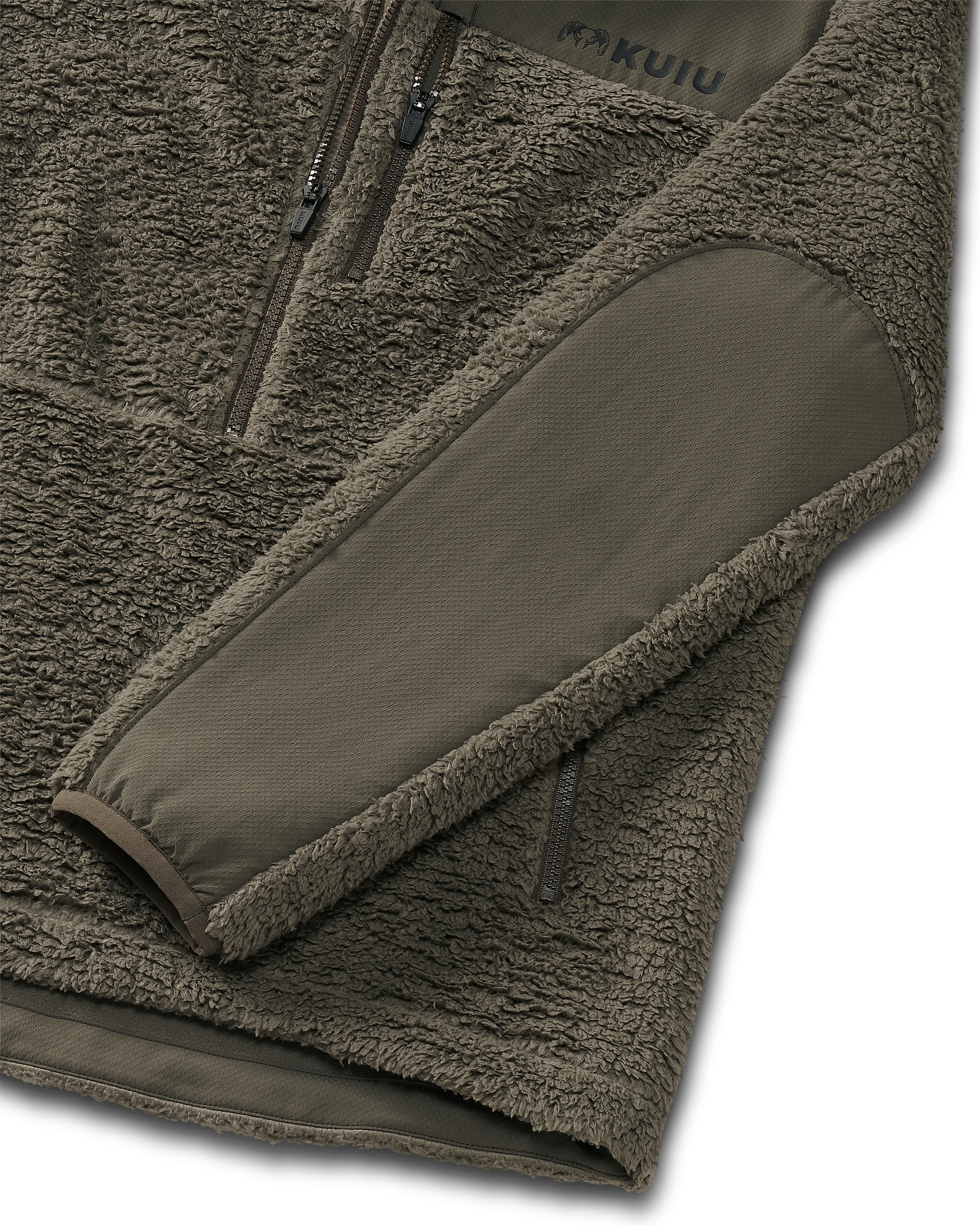 Sherpa Fleece Zip Pullover | Ash - Image 3