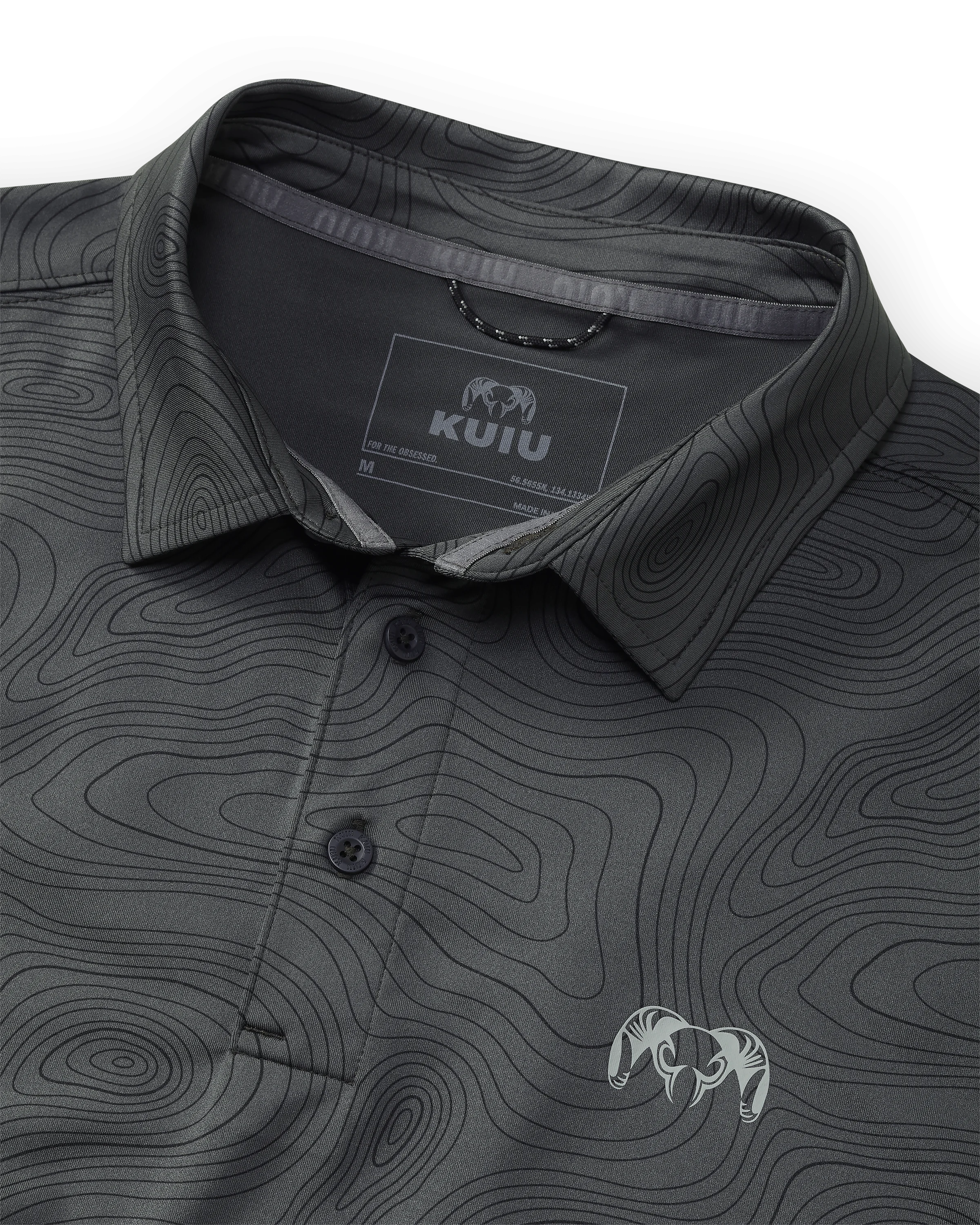 KUIU Performance Polo Topo | Gunmetal Topo - Image 2