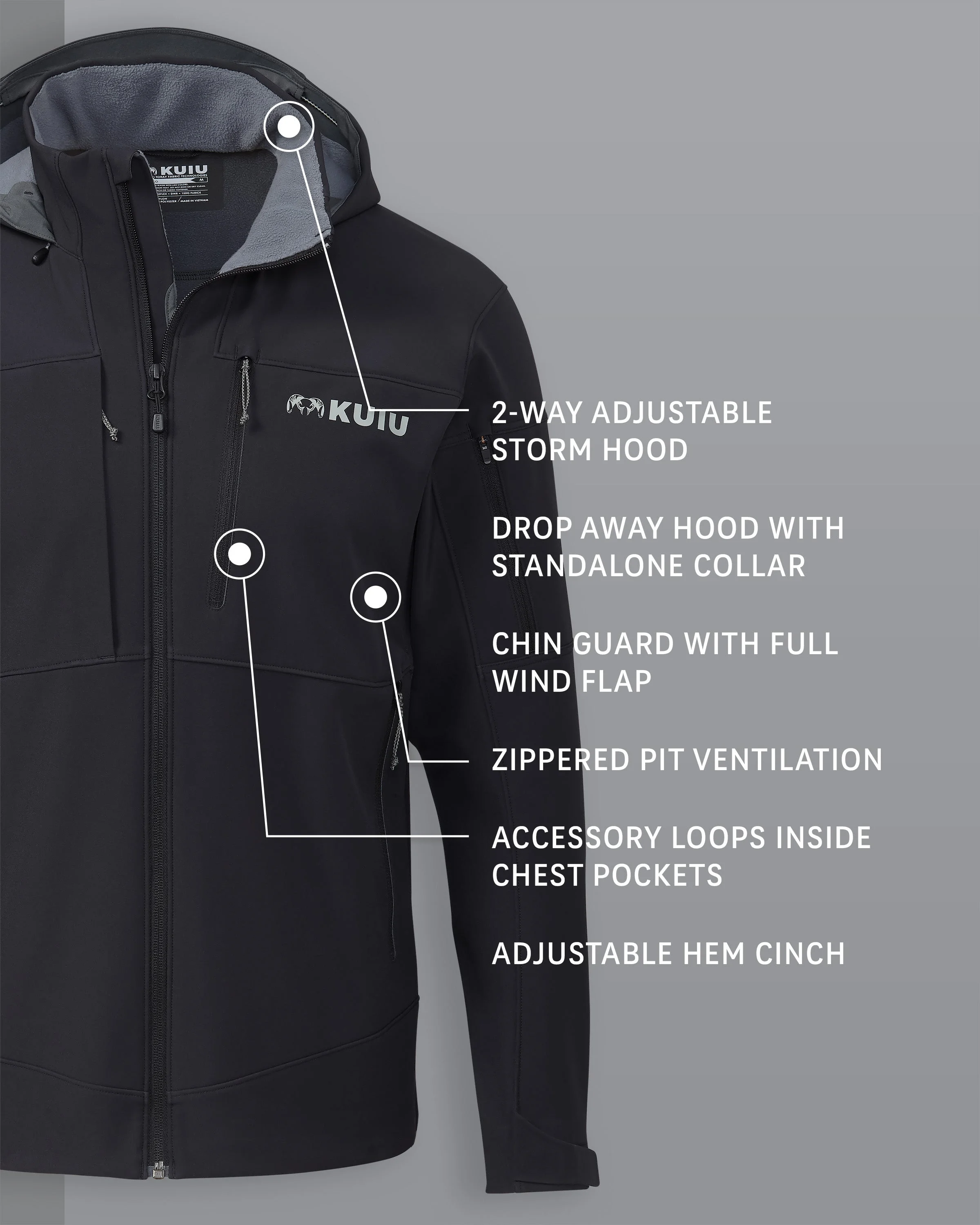 Guide PRO Hooded Jacket | Black - Image 2
