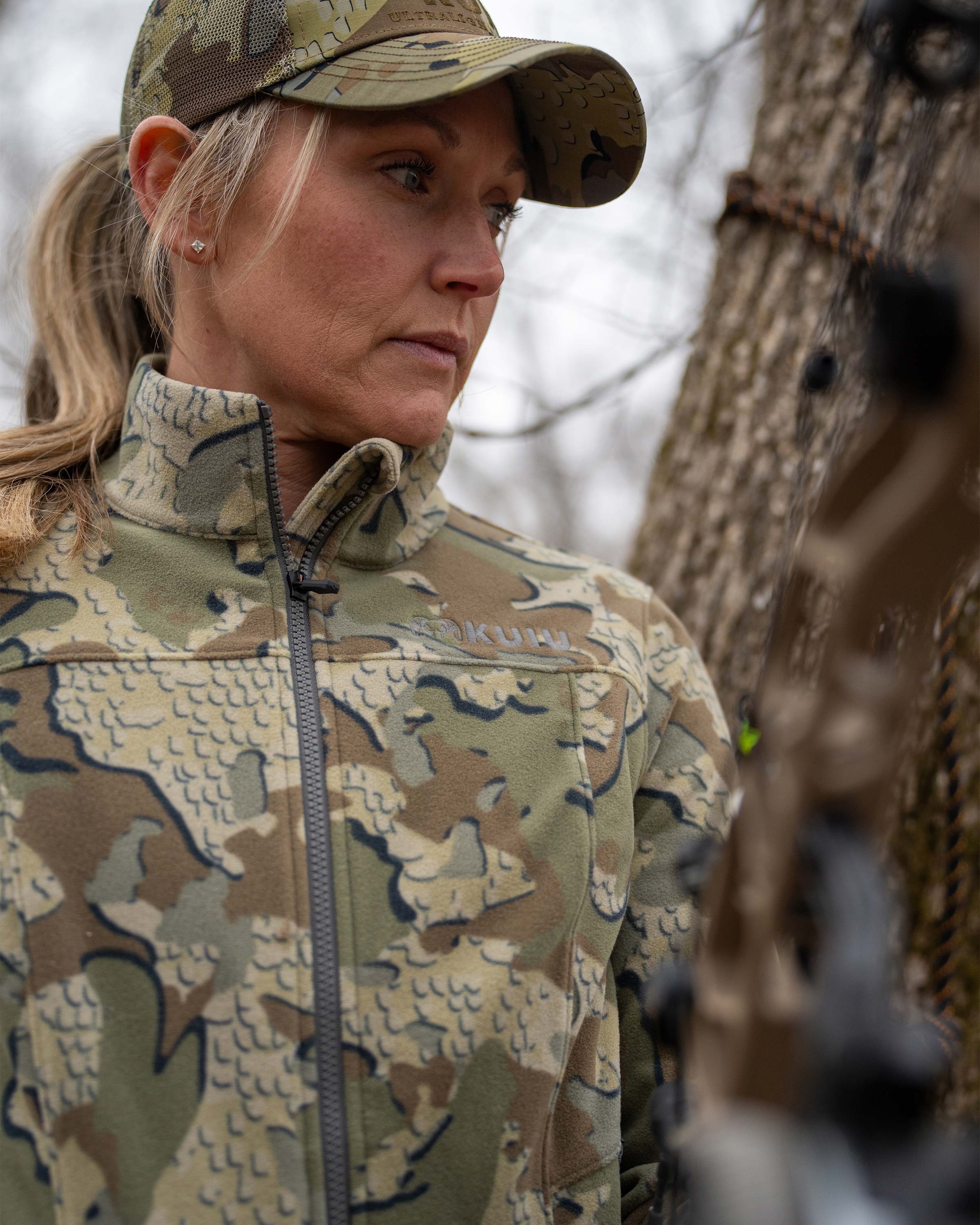 Women's Border Fleece Full Zip | Verde - Image 5