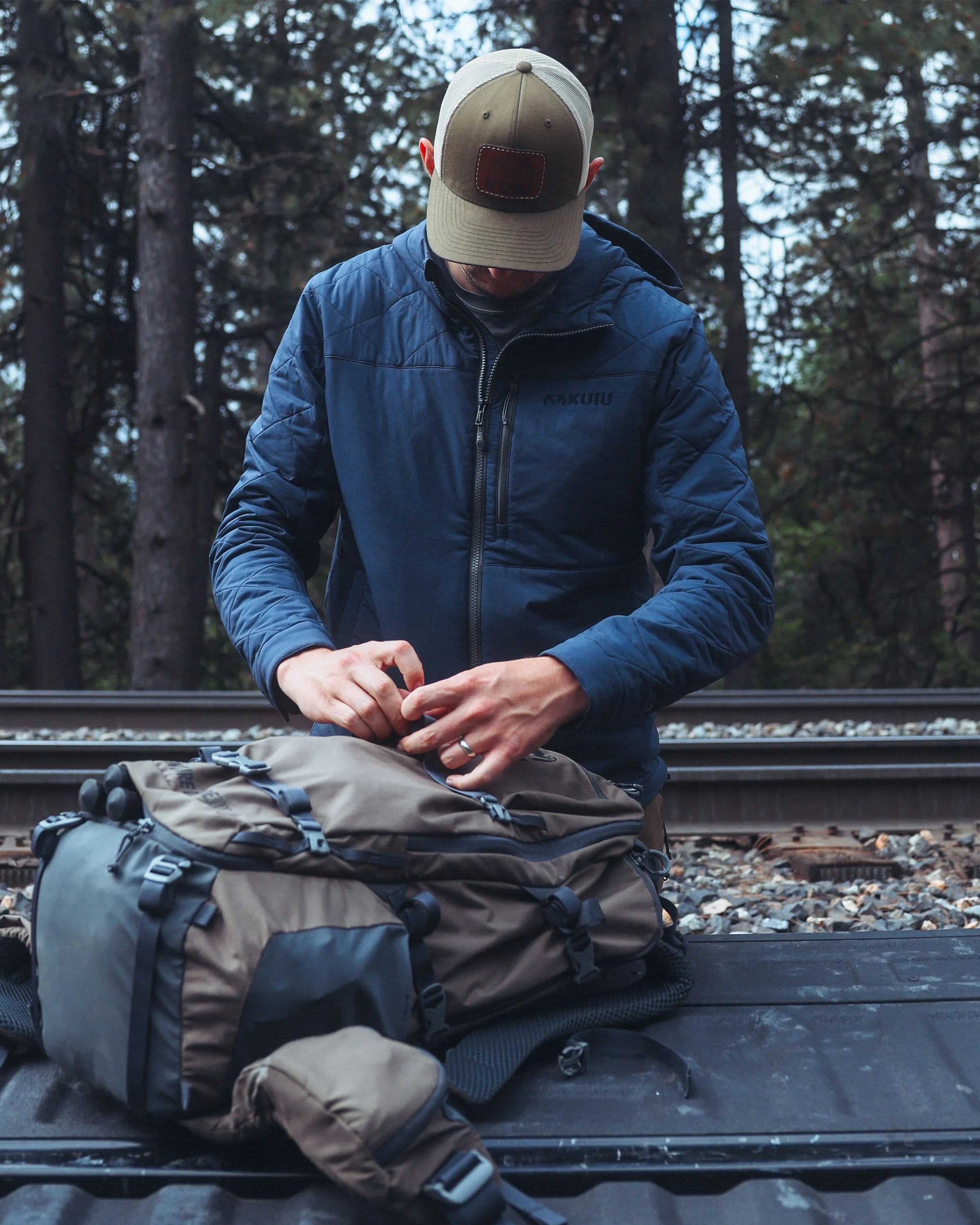 Outlet Granby Hooded Jacket | Steel Blue - Image 3