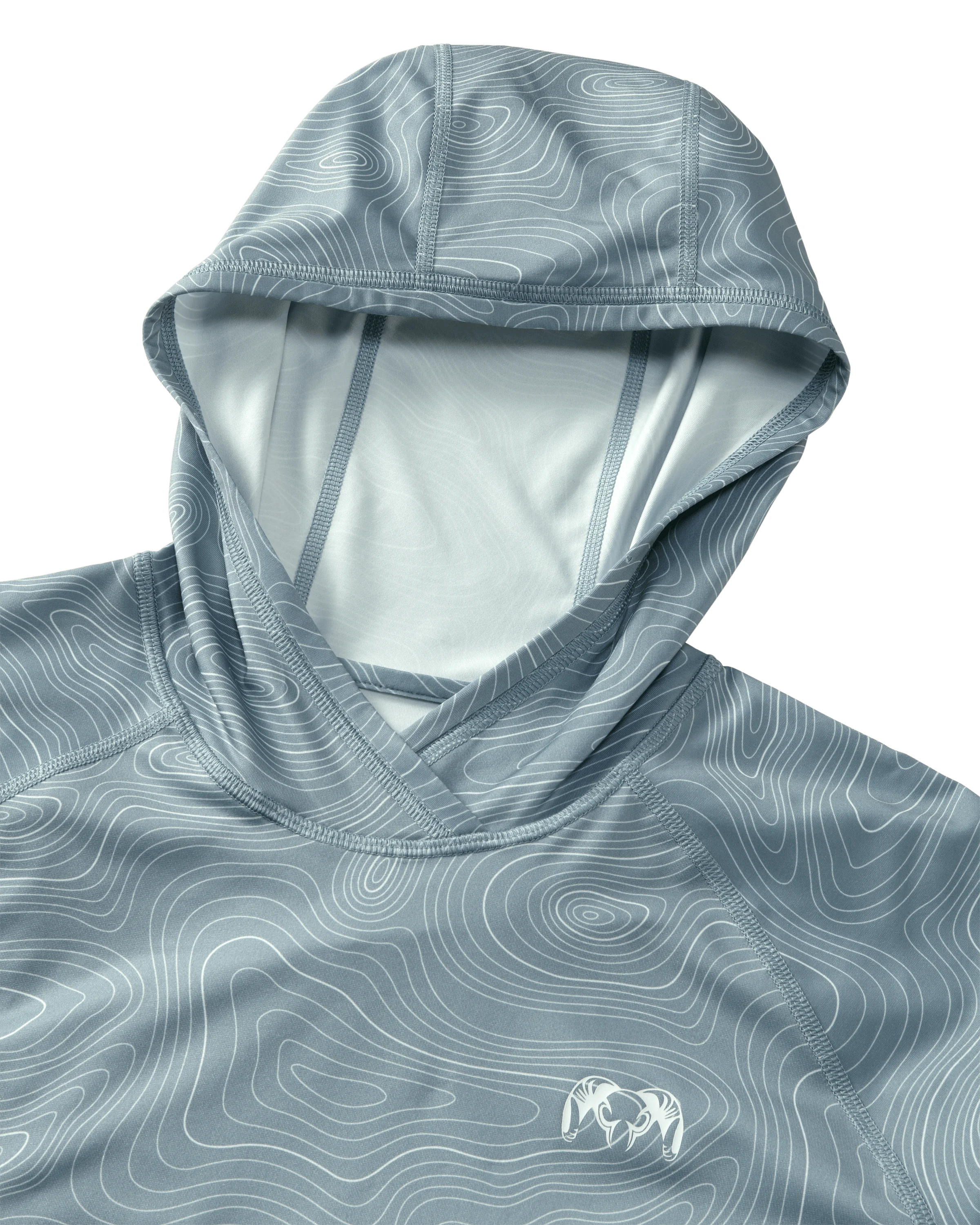 Gila LS Hoodie Topo | Glacier Topo Print - Image 3